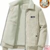 Manfinity Homme Loose Fit Mens Corduroy Thick Padded Jacket main 0