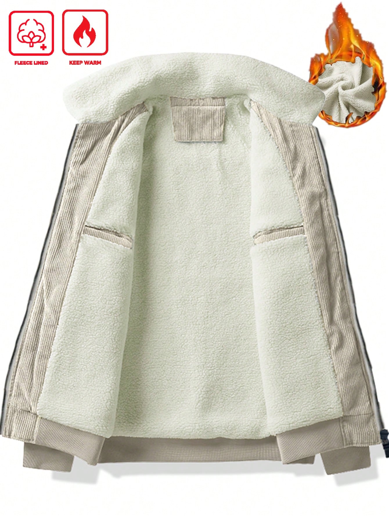 Men Warm Corduroy Winter Jacket