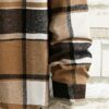 Manfinity Homme Men Loose Fit Plaid Print Hooded Drawstring Shirt main 2