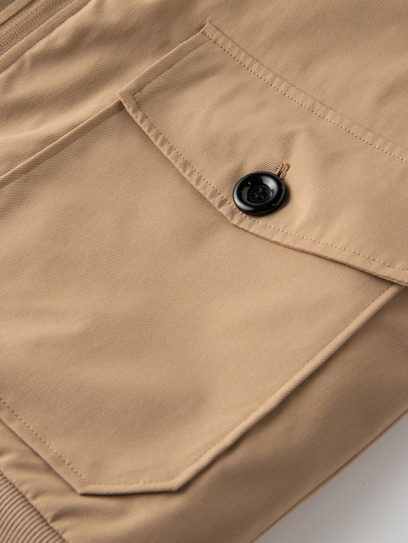 Men Khaki Winter Zip Up Fleece Jacket