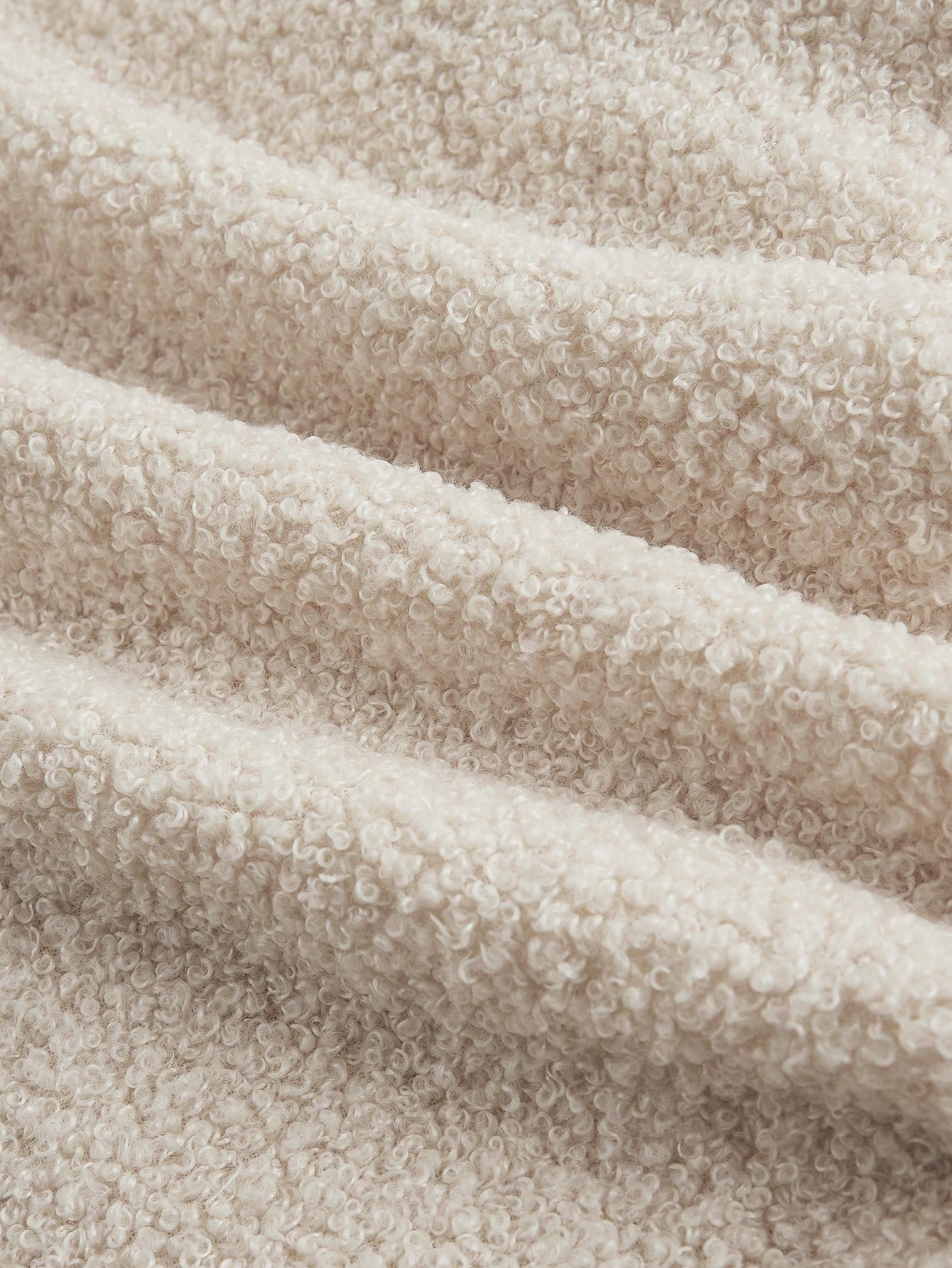 Men Casual Color block Teddy Fleece Zip Jacket