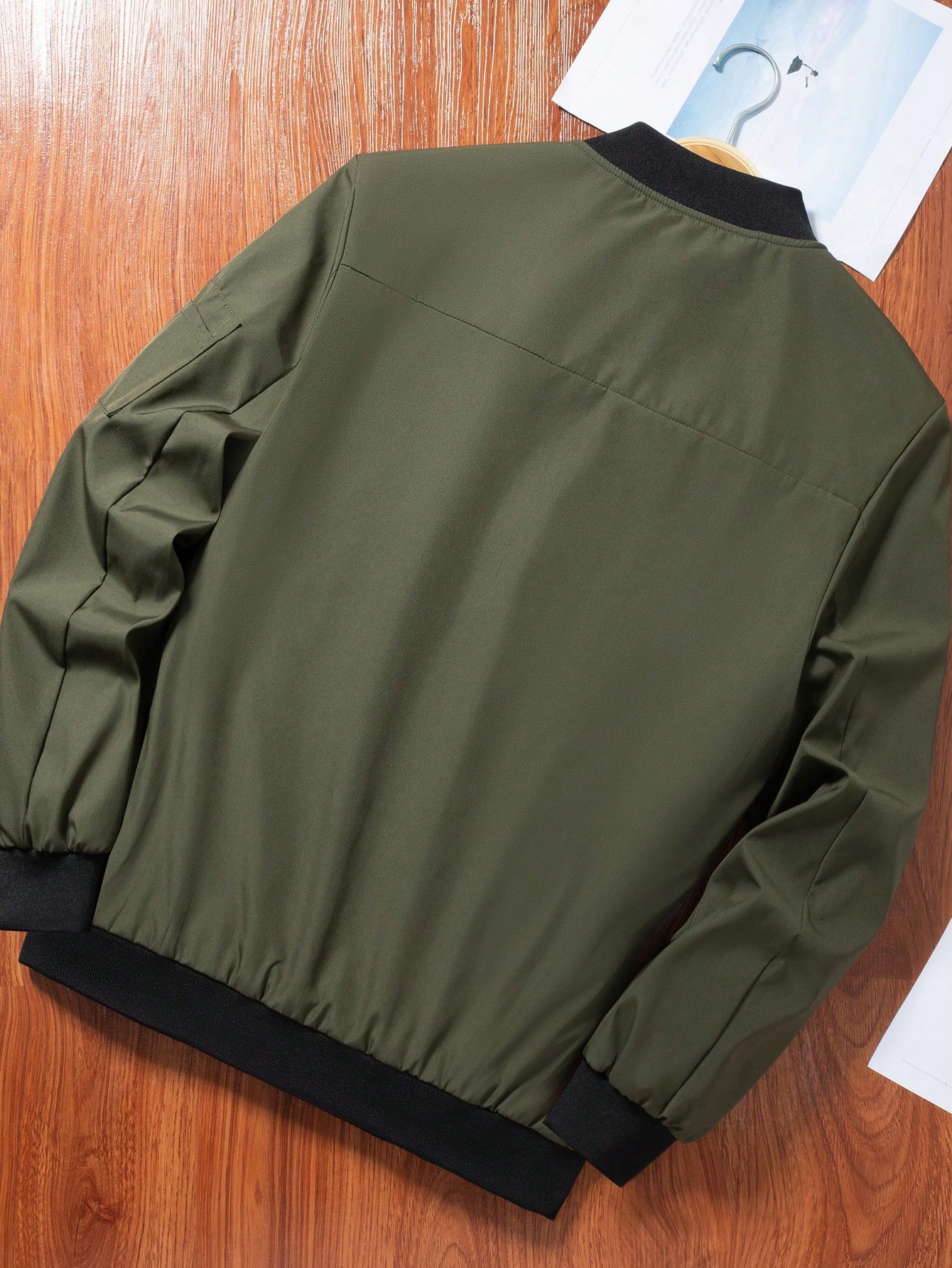 Men Lightweight Zip Up Bomber Jacket