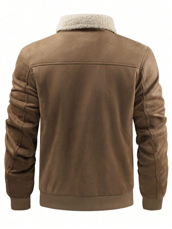 Men Faux Shearling Lined Winter Jacket