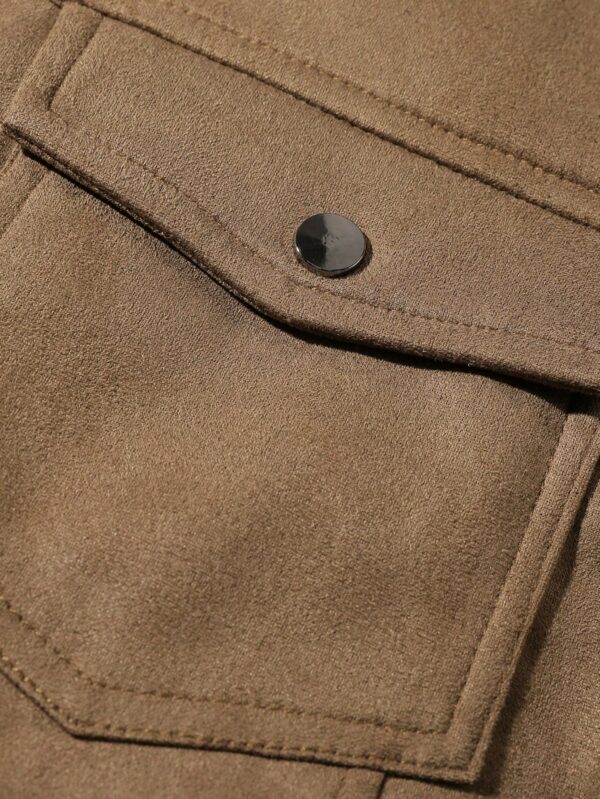 Men Faux Shearling Lined Winter Jacket
