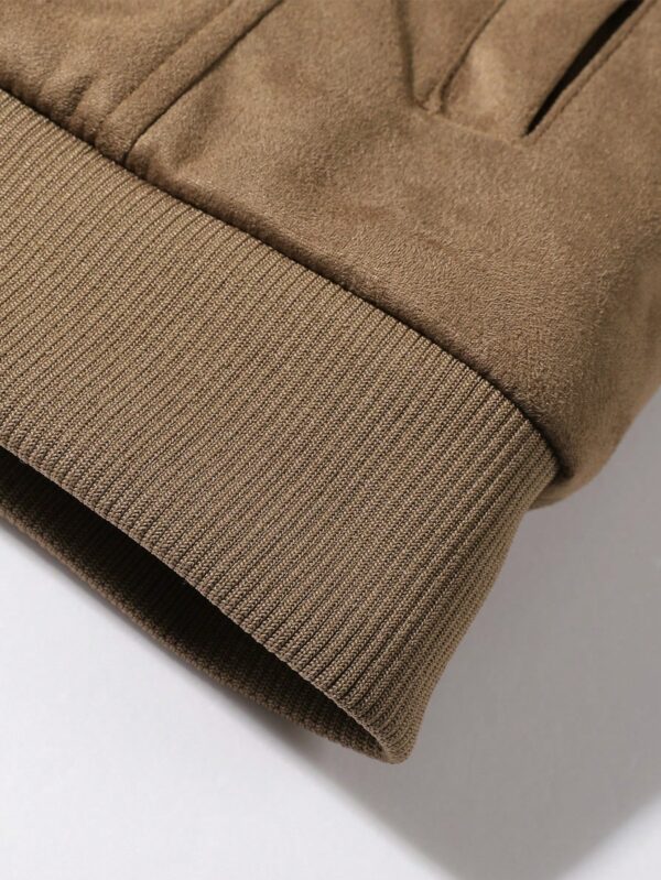 Men Faux Shearling Lined Winter Jacket