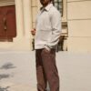 Manfinity Homme Mens Long Sleeve Button Up Minimalist Casual Woolen Jacket main 2