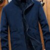 Men Teddy Lined Patchwork Loose Fleece Jacket