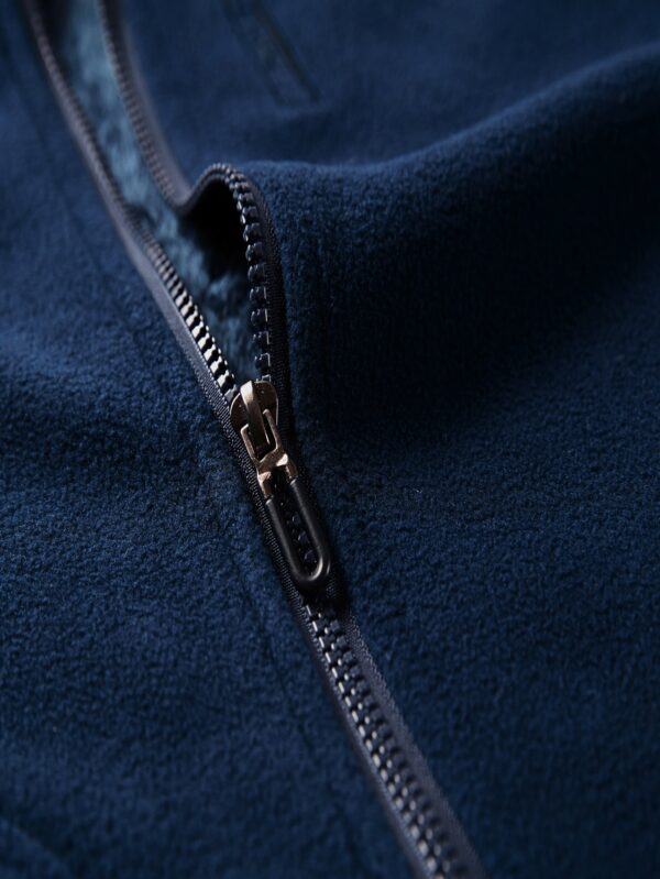 Men Teddy Lined Patchwork Loose Fleece Jacket
