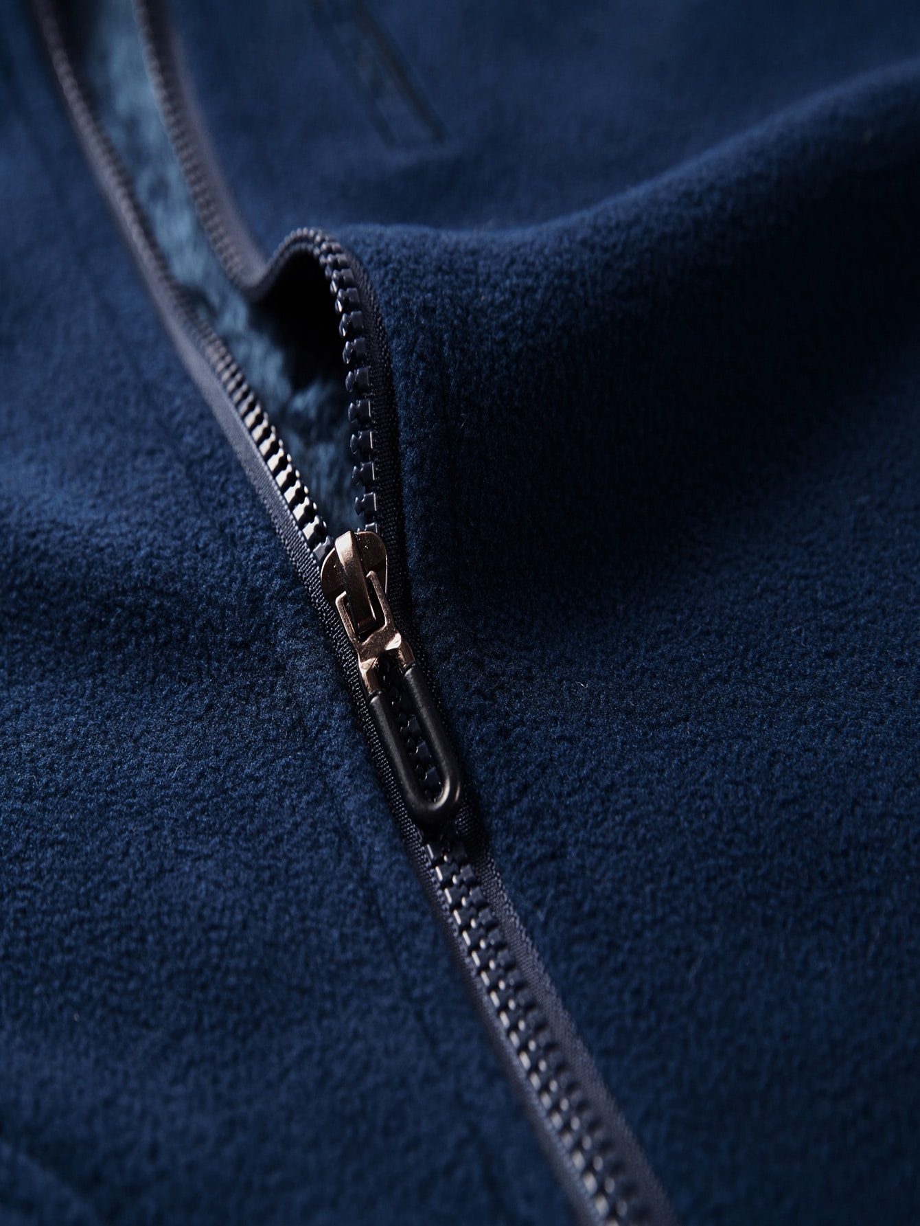 Men Teddy Lined Patchwork Loose Fleece Jacket