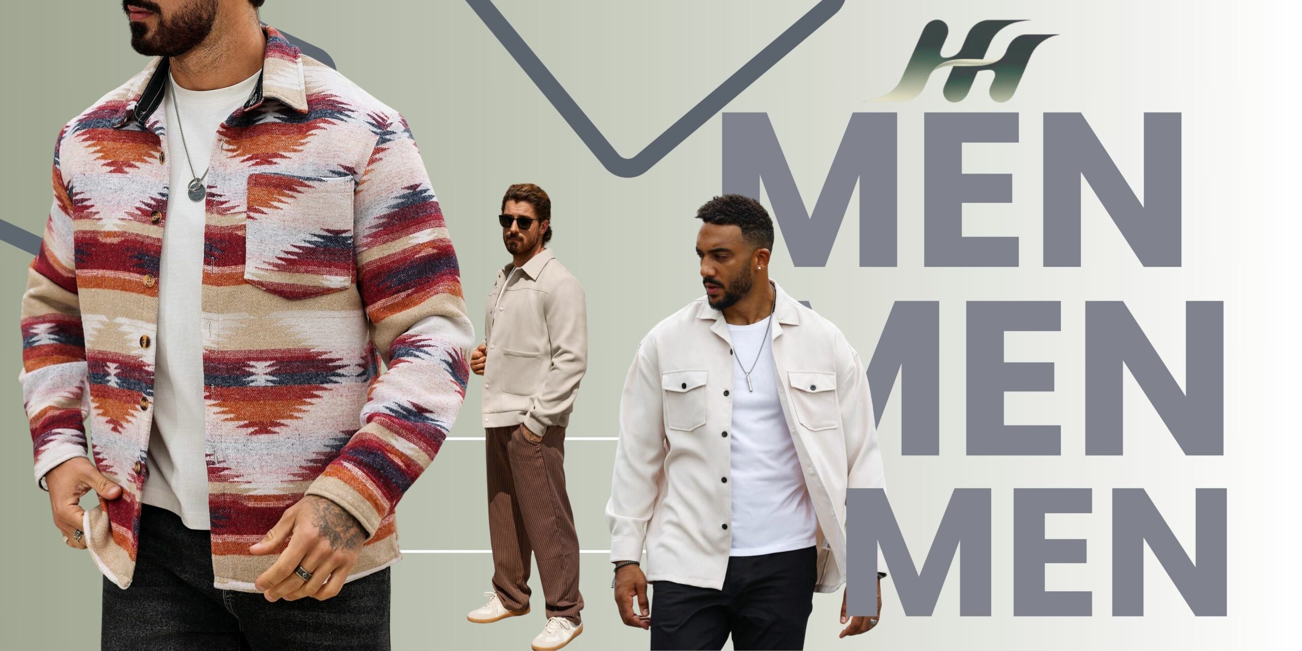 Black and White Vintage Illustration Men's Fashion Banner