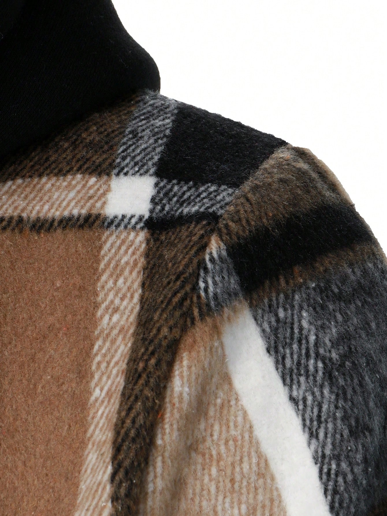 Men Multicolor Plaid Hooded Jacket