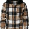 Manfinity Homme 1pc Mens Solid Color Patchwork Front Buttoned Long Sleeve Pocket Minimalist Hooded Jacket main 4