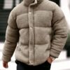 Manfinity Homme Loose Fit Mens Padded Coat With Slant Pockets main 3