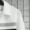 Manfinity Homme Mens Casual Contrast Striped Button Long Sleeve Jacket Men Shirt Streetwear main 3