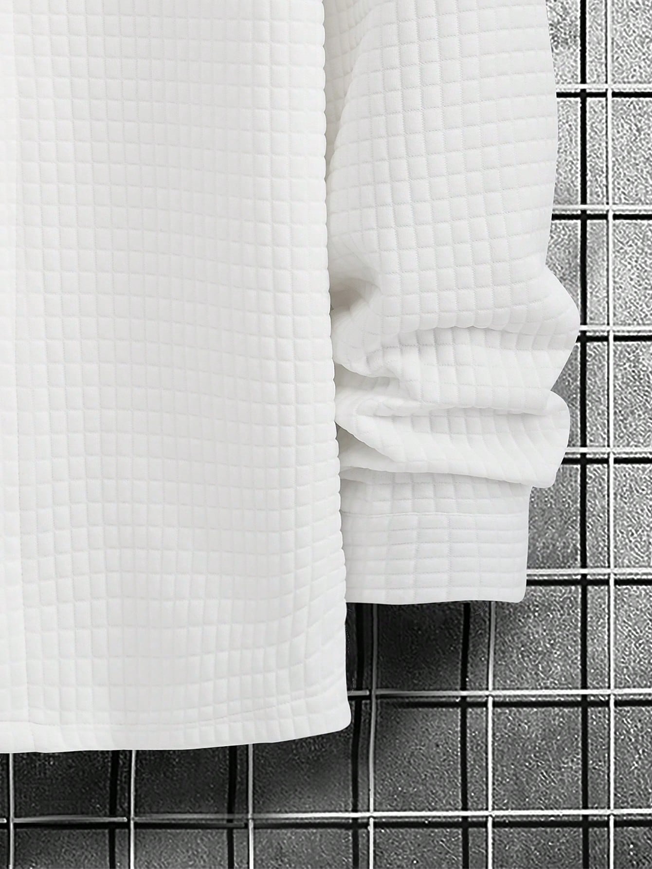 Men White Striped Long Sleeve Shirt Jacket