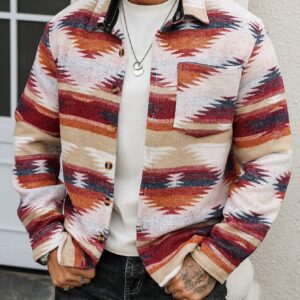 Fashion Style Multicolor Overshirt for Vintage Men Shirts