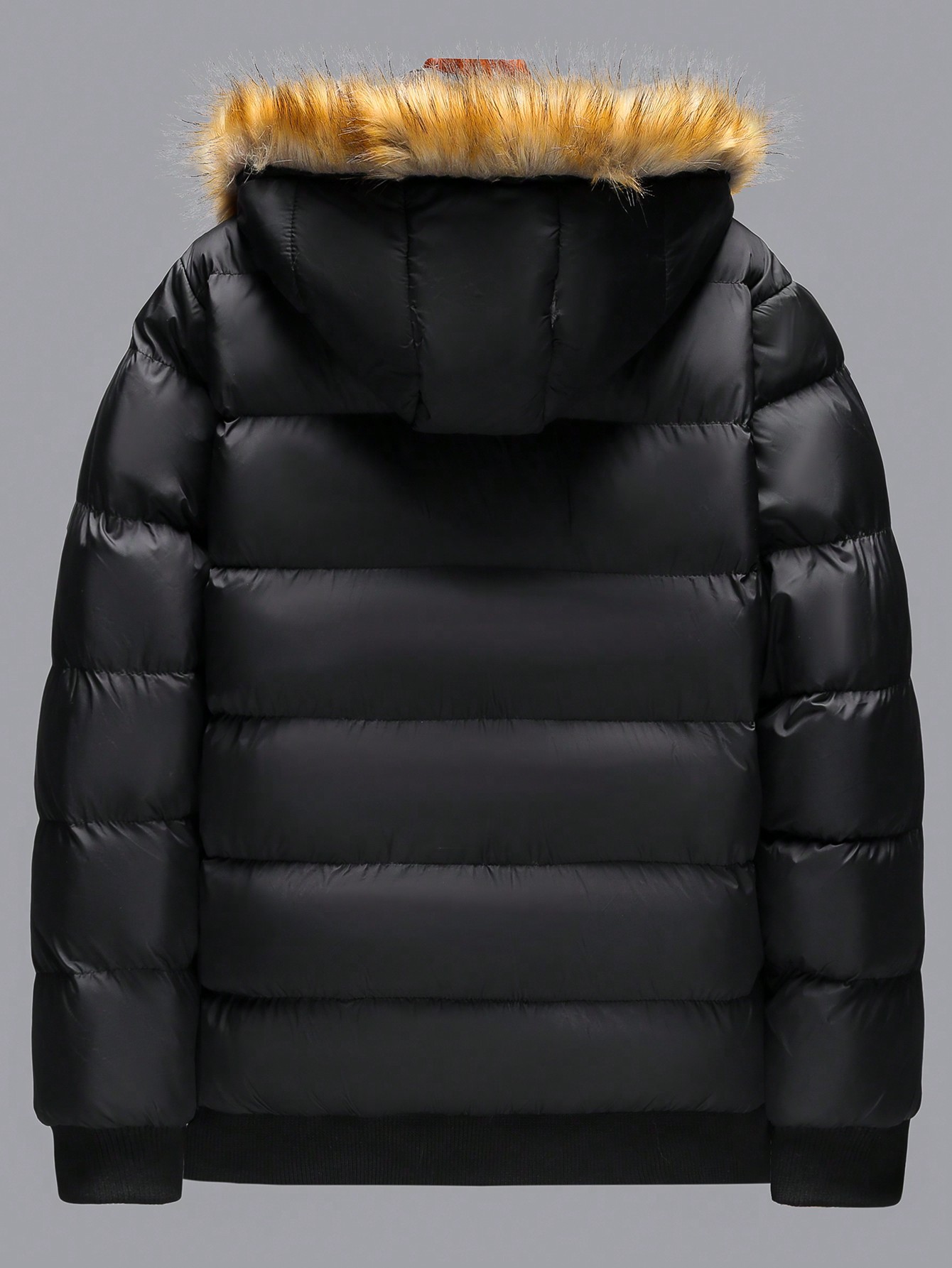 Men Black Colorblock Puffer Coat Winter Jacket Men Black Colorblock Puffer Coat Winter Jacket