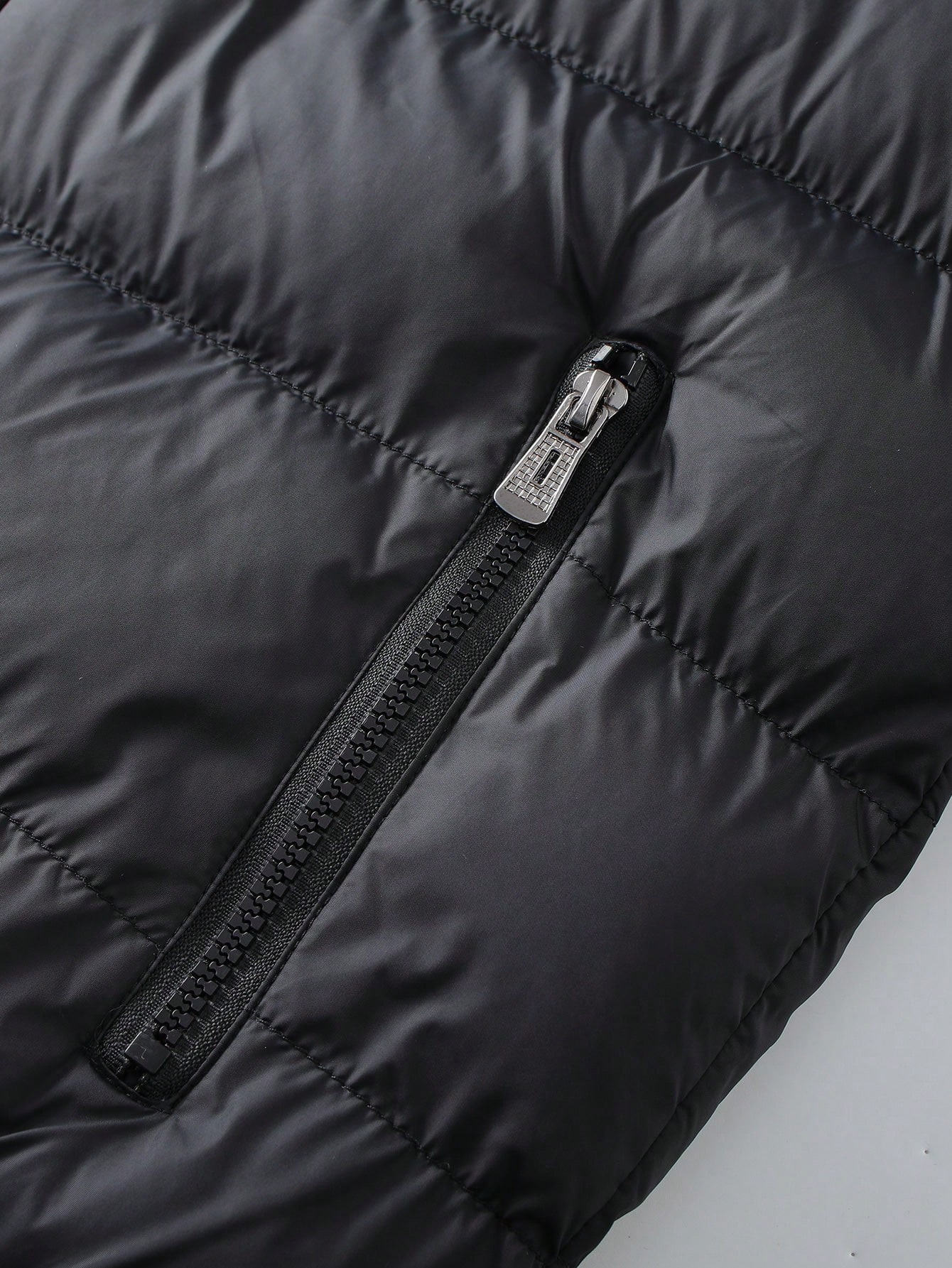 Men Black Colorblock Puffer Coat Winter Jacket Men Black Colorblock Puffer Coat Winter Jacket
