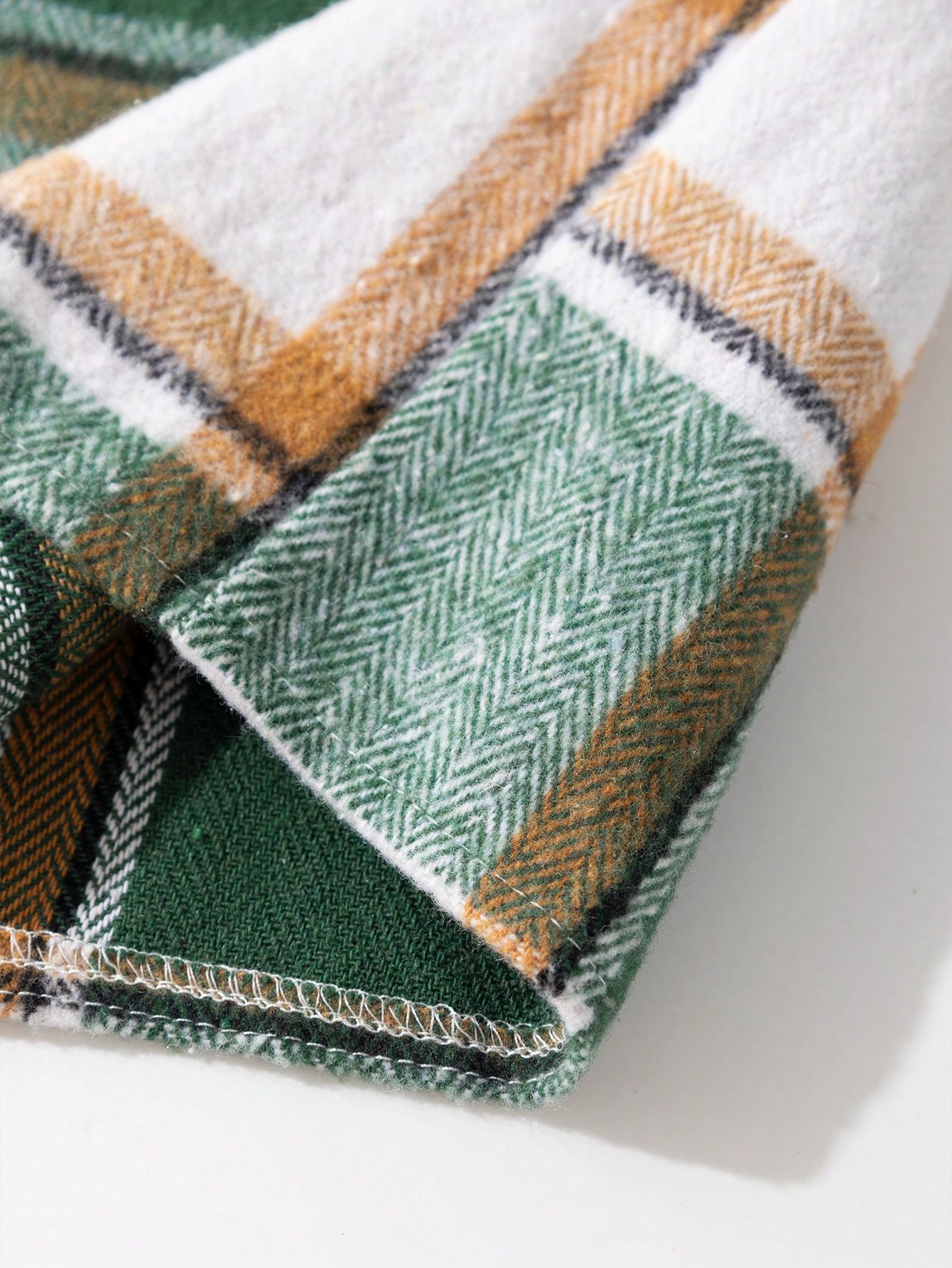 Men Multicolor Plaid Cotton Tweed Shacket Men Multicolor Plaid Cotton Tweed Shacket