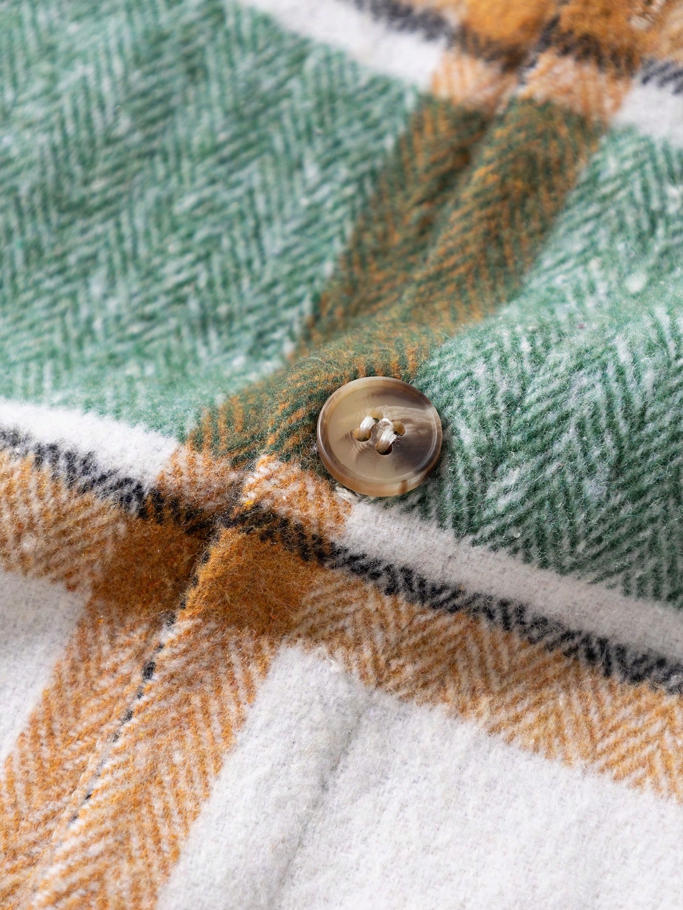 Men Multicolor Plaid Cotton Tweed Shacket Men Multicolor Plaid Cotton Tweed Shacket