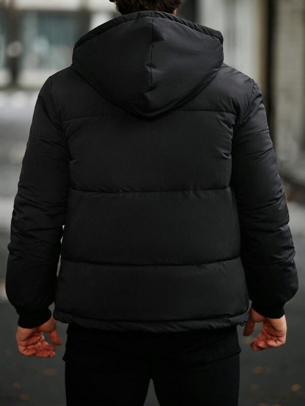Men Hooded Zipper Puffer Jacket For Men