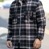 Manfinity Homme Mens Plaid Printed Button Up Long Sleeve Casual Work Shacket For Friends Husband Boyfriend Gifts main 5
