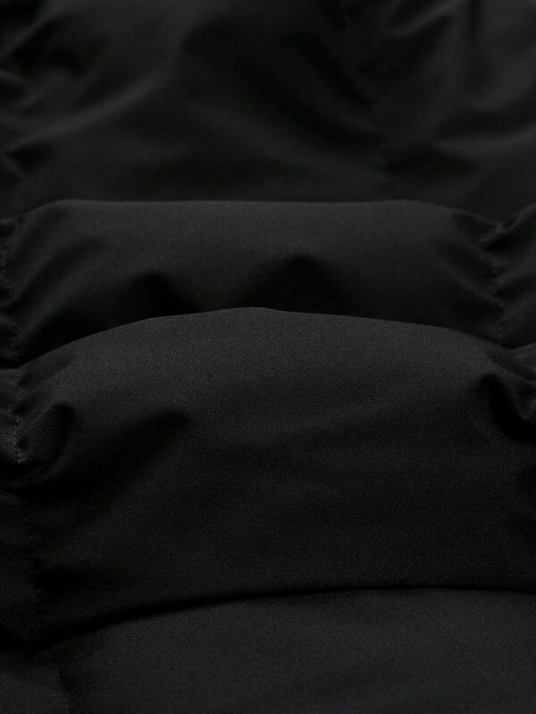Men Black Hooded Puffer Winter Coats Jacket