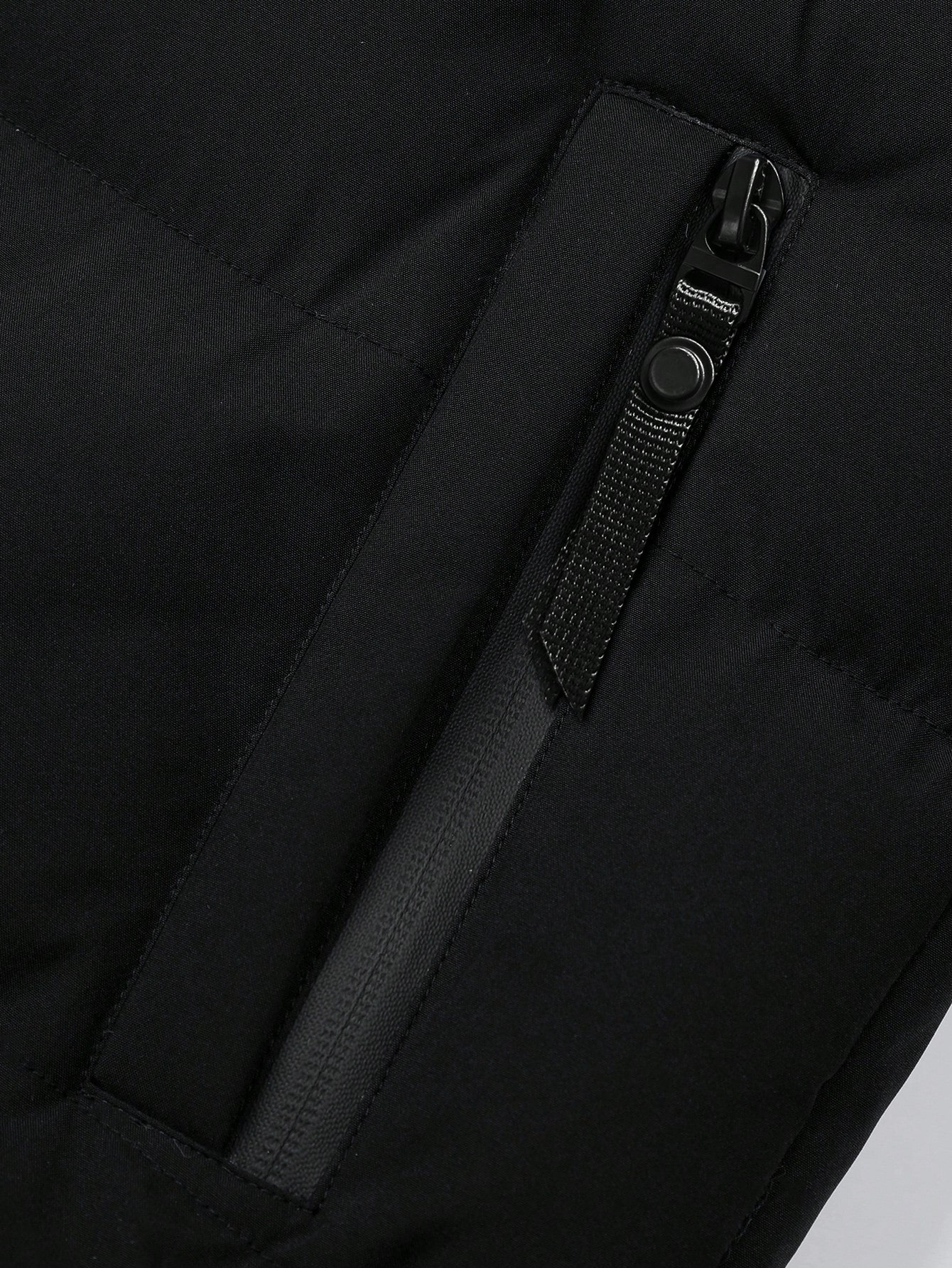 Men Black Hooded Puffer Winter Coats Jacket