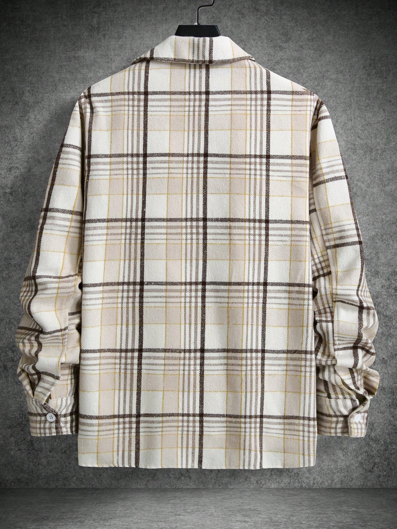 Vintage Spring Autumn Casual Plaid Fashion Shacket For Men