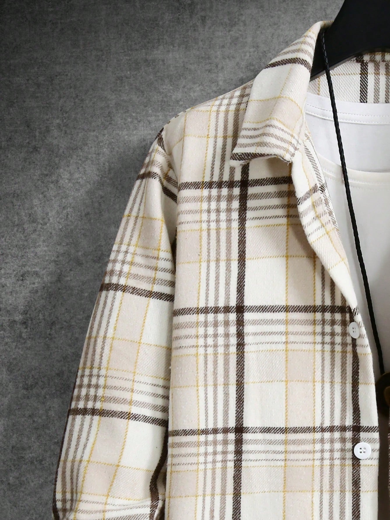 Vintage Spring Autumn Casual Plaid Fashion Shacket For Men